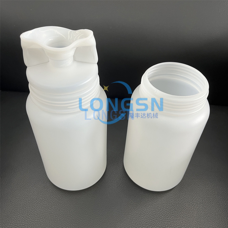 Vollautomatische Plastikpestizid -Flaschenhalshaltermaschinenflasche Mundschneidermaschine